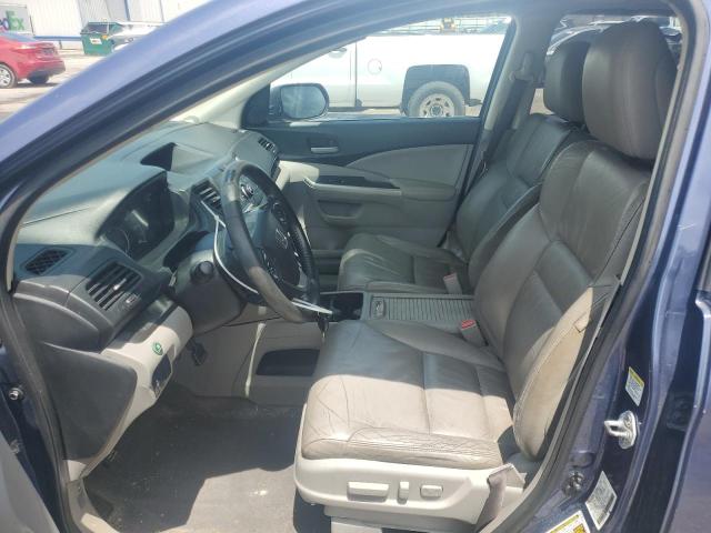 2HKRM4H72DH684563 - 2013 HONDA CR-V EXL BLUE photo 7