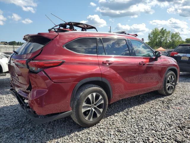 5TDGZRAH8NS541329 - 2022 TOYOTA HIGHLANDER XLE RED photo 3