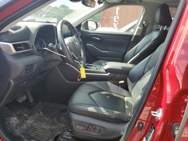 5TDGZRAH8NS541329 - 2022 TOYOTA HIGHLANDER XLE RED photo 7