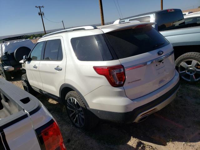 1FM5K8HTXHGD23824 - 2017 FORD EXPLORER PLATINUM WHITE photo 2