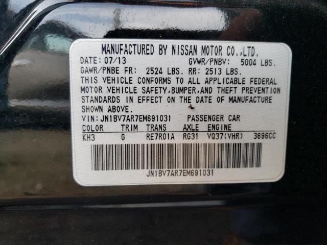 JN1BV7AR7EM691031 - 2014 INFINITI Q50 BASE შავი ფოტო 12