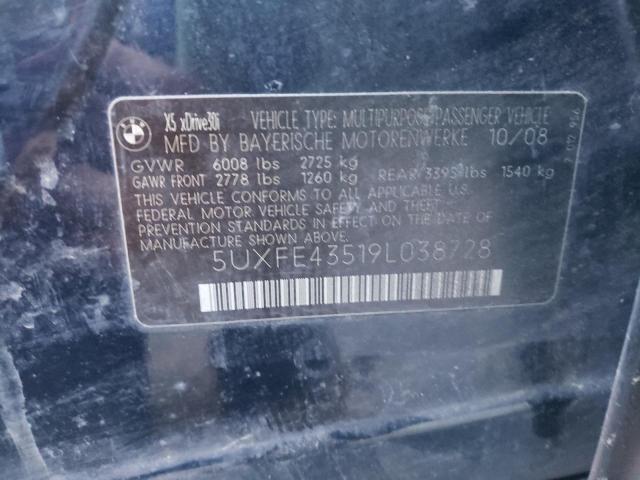 5UXFE43519L038728 - 2009 BMW X5 XDRIVE30I BLACK photo 13