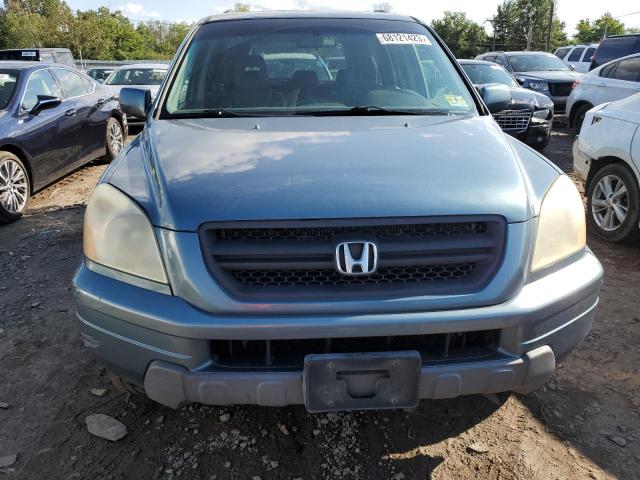 5FNYF18555B057696 - 2005 HONDA PILOT EXL BLUE photo 5