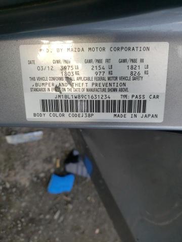 JM1BL1W89C1631234 - 2012 MAZDA 3 I SILVER photo 12