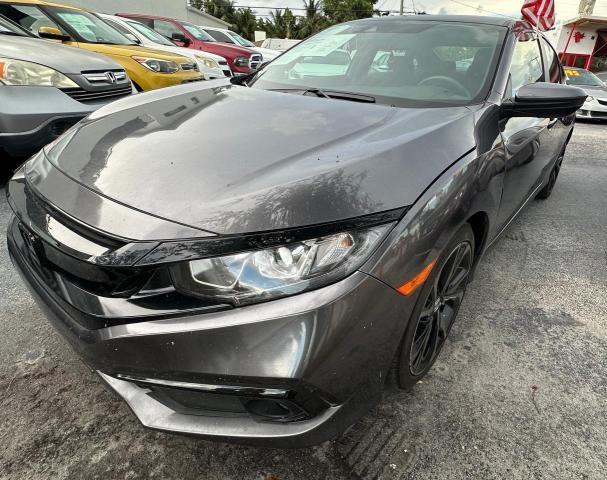 2HGFC2F88MH503630 - 2021 HONDA CIVIC SPORT GRAY photo 2