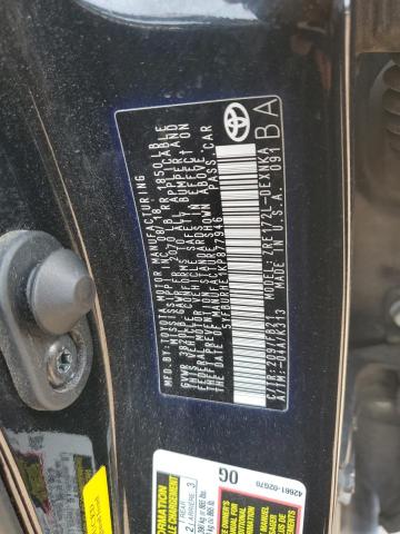 5YFBURHE1KP877946 - 2019 TOYOTA COROLLA L 黑色 照片 12