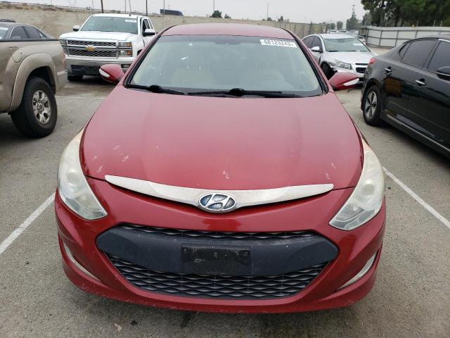 KMHEC4A49BA003297 - 2011 HYUNDAI SONATA HYBRID RED photo 5