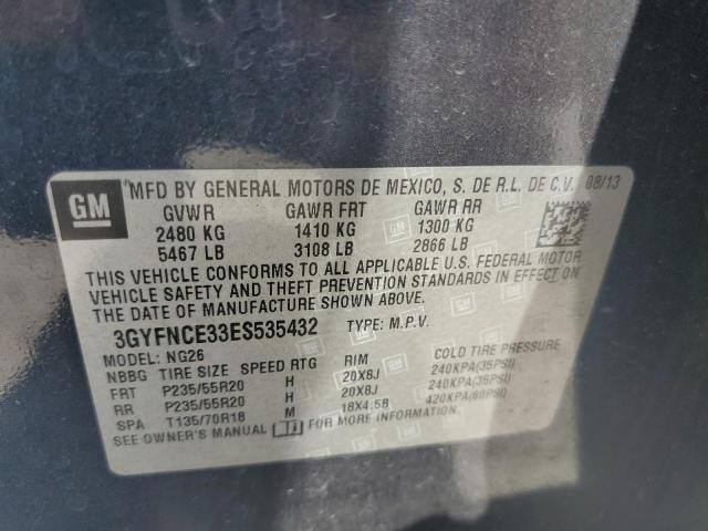 3GYFNCE33ES535432 - 2014 CADILLAC SRX PERFORMANCE COLLECTION Czarny zdjęcie 13