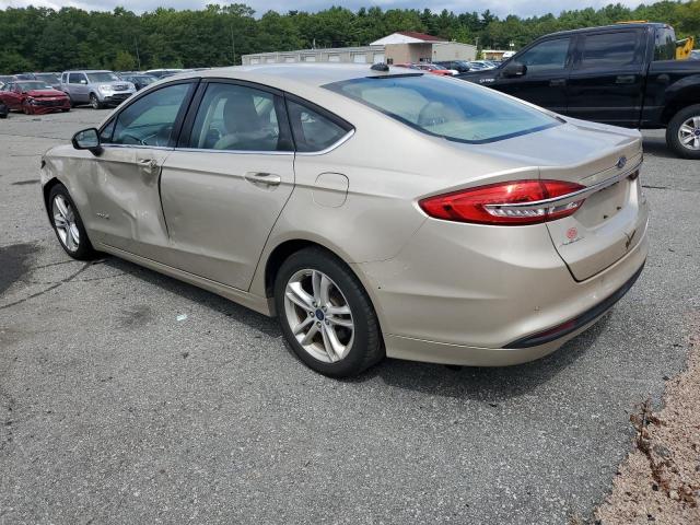 3FA6P0LU2JR250612 - 2018 FORD FUSION SE HYBRID GOLD photo 2
