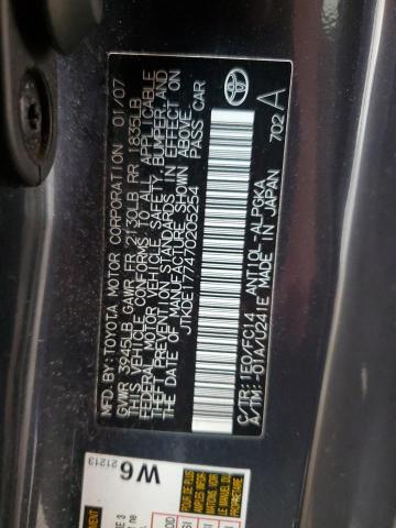 JTKDE177470205254 - 2007 TOYOTA SCION TC GRAY photo 12