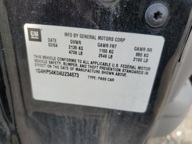 1G4HP54K04U234673 - 2004 BUICK LESABRE CUSTOM 黑色 照片 12