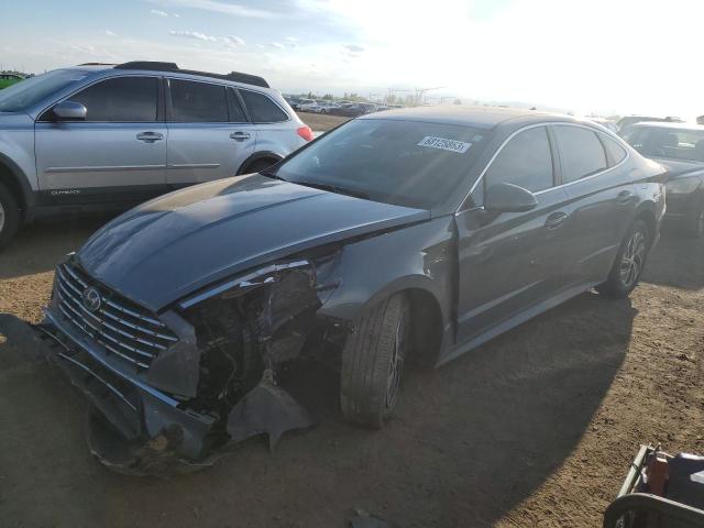 KMHL24JJ7MA025821 - 2021 HYUNDAI SONATA HYBRID GRAY photo 1