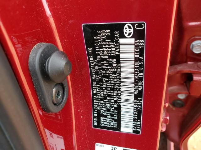 5YFB4MDE6PP070676 - 2023 TOYOTA COROLLA LE 红色 照片 13