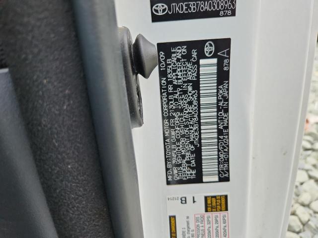 JTKDE3B78A0308963 - 2010 TOYOTA SCION TC WHITE photo 12