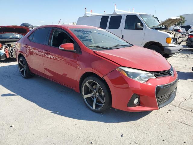 2T1BURHE3FC251370 - 2015 TOYOTA COROLLA L RED photo 4