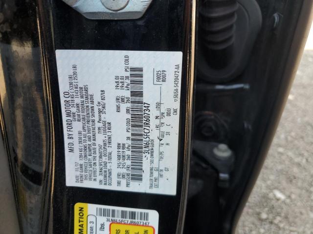 3LN6L5FC7JR607347 - 2018 LINCOLN MKZ RESERVE შავი ფოტო 12