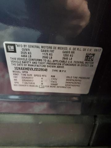 3GNAXHEVXJS528648 - 2018 CHEVROLET EQUINOX LS Azul foto 14