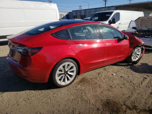 5YJ3E1EB2NF305006 - 2022 TESLA MODEL 3 RED photo 3