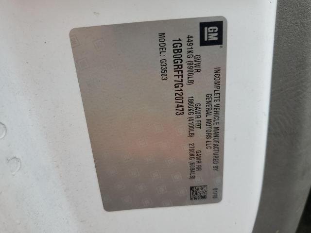 1GB0GRFF7G1207473 - 2016 CHEVROLET EXPRESS G3 WHITE photo 13