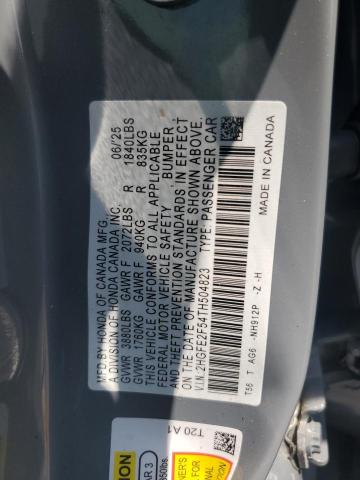 2HGFE2F54TH504823 - 2026 HONDA CIVIC SPORT GRAY photo 13