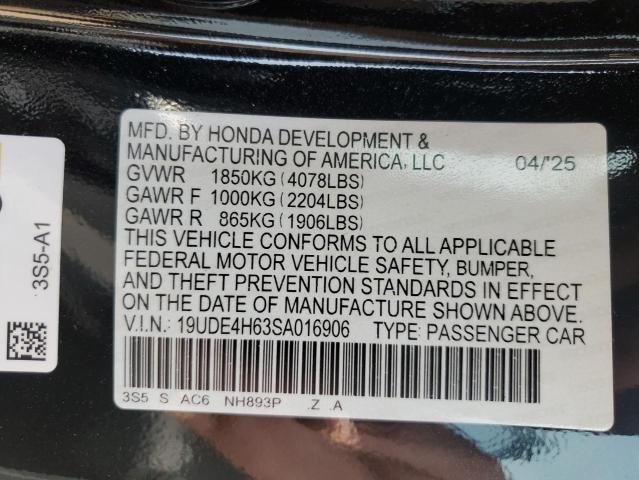 19UDE4H63SA016906 - 2025 ACURA INTEGRA A-SPEC TECH BLACK photo 12