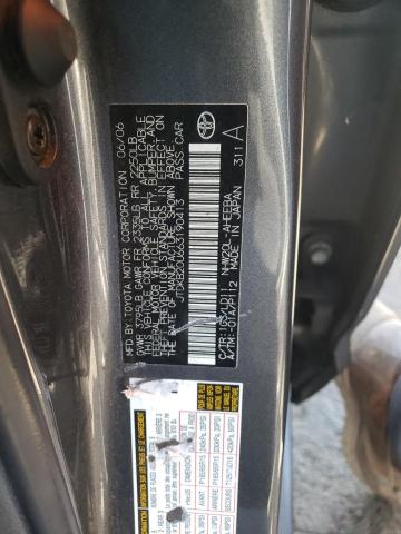 JTDKB20U663190413 - 2006 TOYOTA PRIUS GRAY photo 12