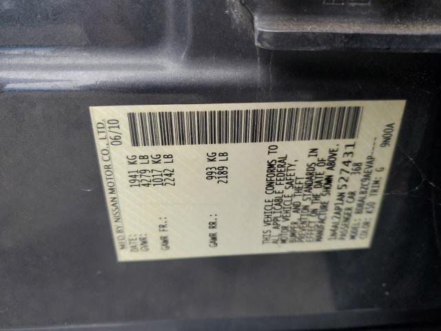 1N4AL2AP1AN527431 - 2010 NISSAN ALTIMA BASE GRAY photo 12
