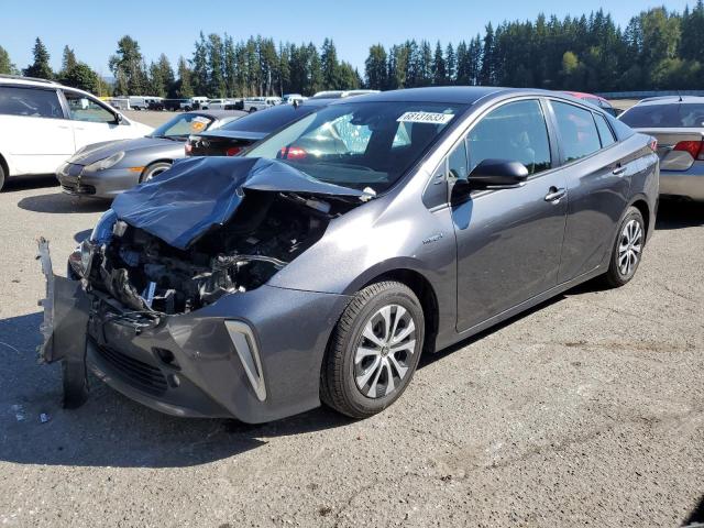 JTDL9MFU5M3022598 - 2021 TOYOTA PRIUS LE GRAY photo 1