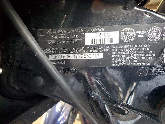 1HD1FCW116Y655071 - 2006 HARLEY-DAVIDSON FLHTCUI BLUE photo 8