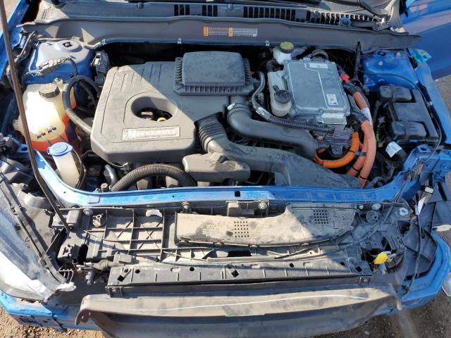 3FA6P0LU5KR143961 - 2019 FORD FUSION SE BLUE photo 11