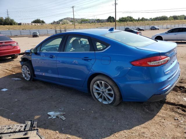 3FA6P0LU5KR143961 - 2019 FORD FUSION SE BLUE photo 2