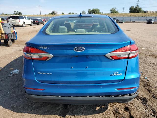 3FA6P0LU5KR143961 - 2019 FORD FUSION SE BLUE photo 6