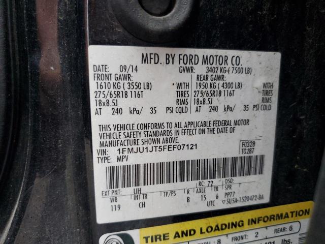 1FMJU1JT5FEF07121 - 2015 FORD EXPEDITION XLT BLACK photo 13