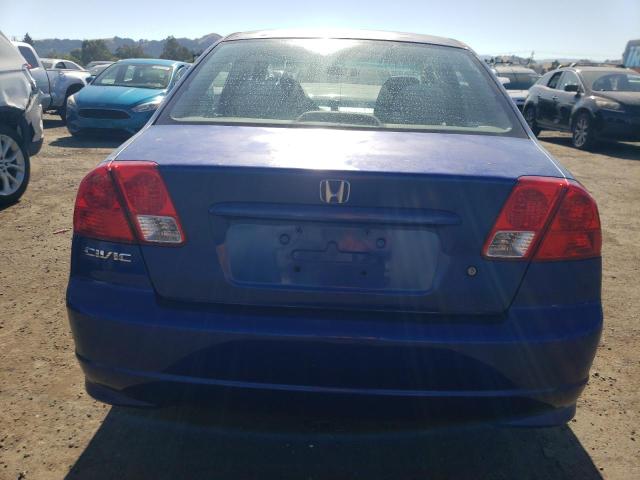 2HGES163X4H625371 - 2004 HONDA CIVIC DX VP ლურჯი ფოტო 6