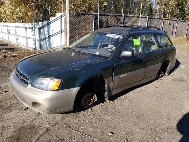 4S3BH6657Y7619558 - 2000 SUBARU LEGACY L OUTBACK GREEN photo 1