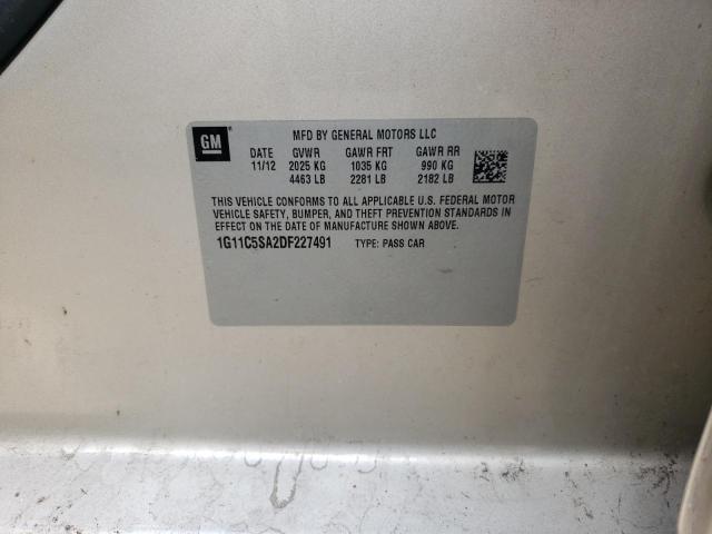 1G11C5SA2DF227491 - 2013 CHEVROLET MALIBU 1LT Қоңыр фото 12