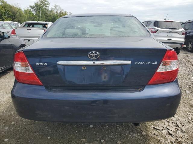 4T1BE32K63U237319 - 2003 TOYOTA CAMRY LE BLUE photo 6