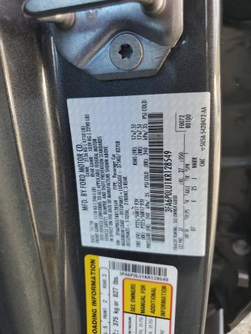 3FA6P0LU1KR128549 - 2019 FORD FUSION SE Boz foto 12