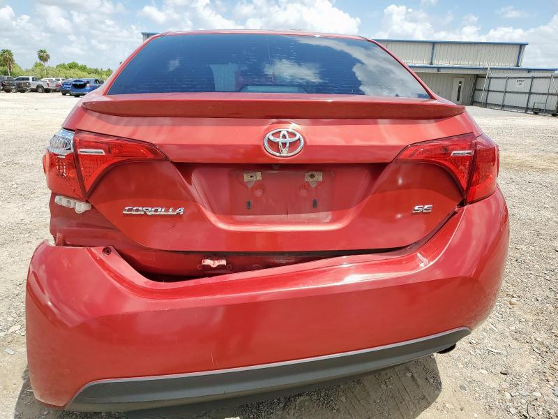 5YFBURHE4KP922684 - 2019 TOYOTA COROLLA L RED photo 6