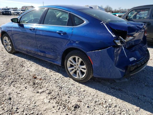 1C3CCCAB9GN141737 - 2016 CHRYSLER 200 LIMITED BLUE photo 2