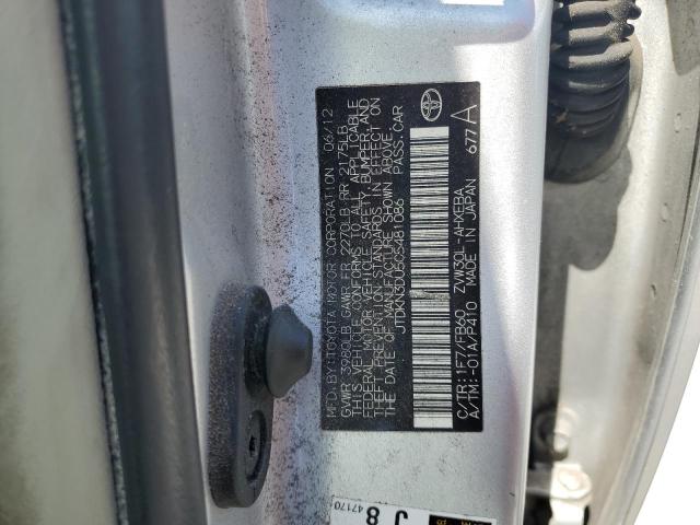 JTDKN3DU5C5481086 - 2012 TOYOTA PRIUS 银色 照片 13