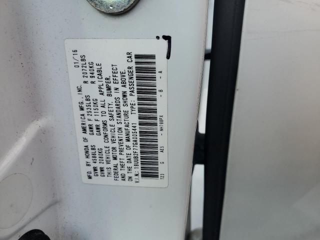 19UUB2F77GA005441 - 2016 ACURA TLX ADVANCE WHITE photo 12