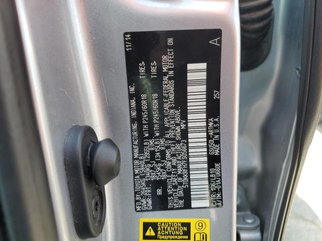 5TDKKRFH7FS056673 - 2015 TOYOTA HIGHLANDER XLE Gümüş foto 13