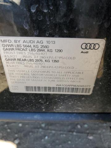 WA1CGAFP8EA045377 - 2014 AUDI SQ5 PREMIUM PLUS BLACK photo 13