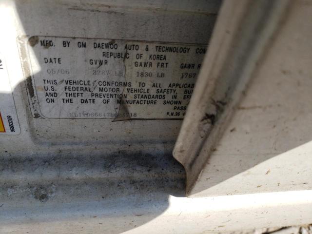 KL1TD66647B695718 - 2007 CHEVROLET AVEO BASE Ağ foto 12