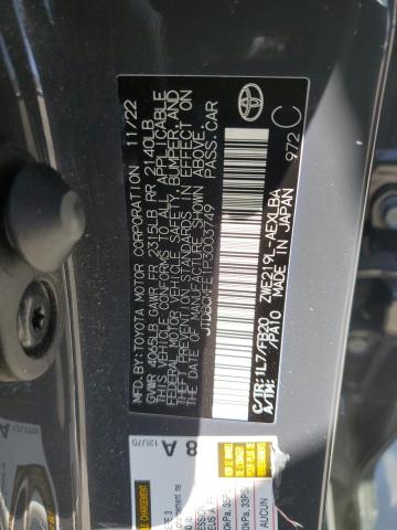 JTDBCMFE1P3003749 - 2023 TOYOTA COROLLA LE ნაცრისფერი ფოტო 13