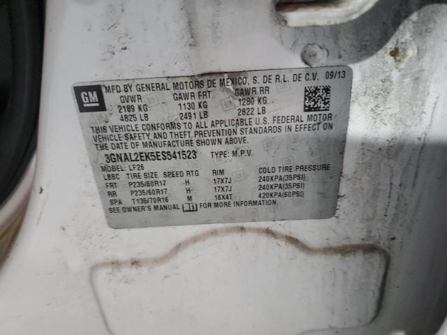 3GNAL2EK5ES541523 - 2014 CHEVROLET CAPTIVA LS 白色 照片 13