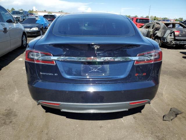 5YJSA1H12EFP56348 - 2014 TESLA MODEL S Կապույտ լուսանկար 6