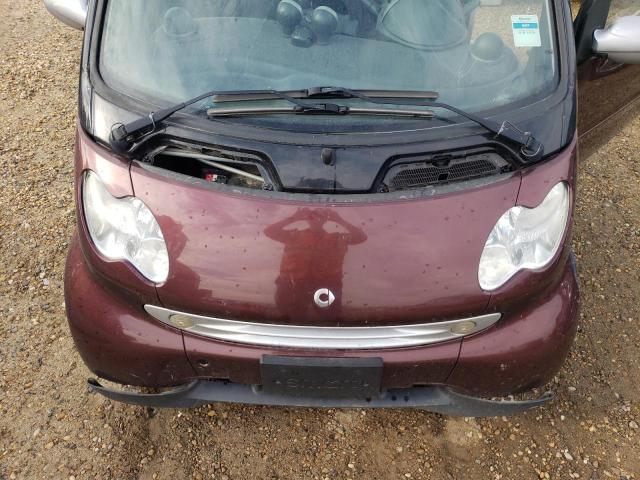 WMEAJ00F76J313623 - 2006 SMART FORTWO BURGUNDY photo 11