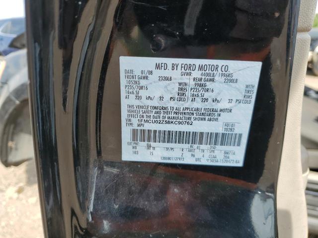 1FMCU02Z58KC90762 - 2008 FORD ESCAPE XLS BLACK photo 12